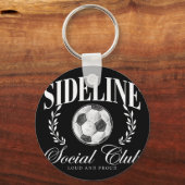 Sideline Social Club 大声援、キュートなサッカーM キーホルダー (正面)