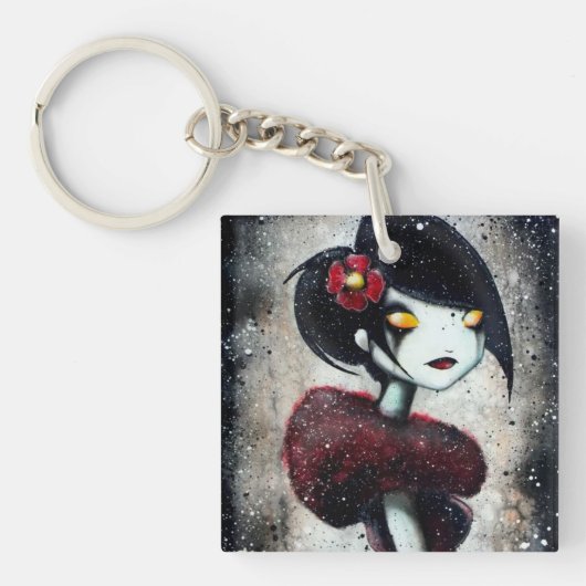 Sidelong (赤い) keychain キーホルダー (正面)