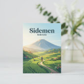 Sidemen Valley インドネシア ポストカード (スタンド正面)