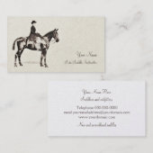 Sidesaddleの馬およびライダーの名刺 名刺 (正面/裏面)