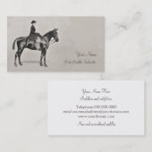 Sidesaddleの馬およびライダーの名刺 名刺 (正面/裏面)