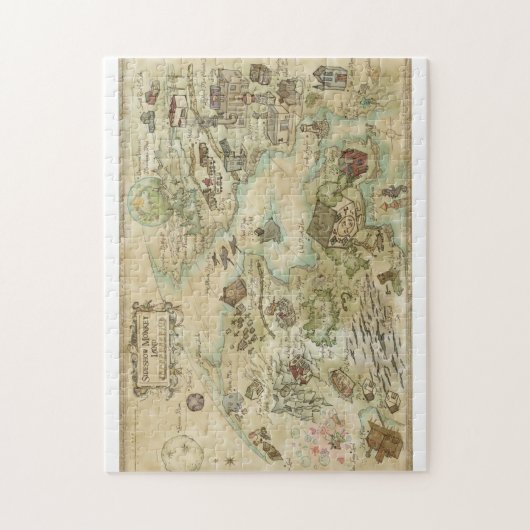 Sideshow Monkey World Map,パズル ジグソーパズル (縦)