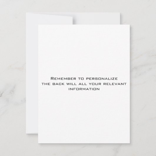 Sidhartha Gautama写真 招待状 (裏面)