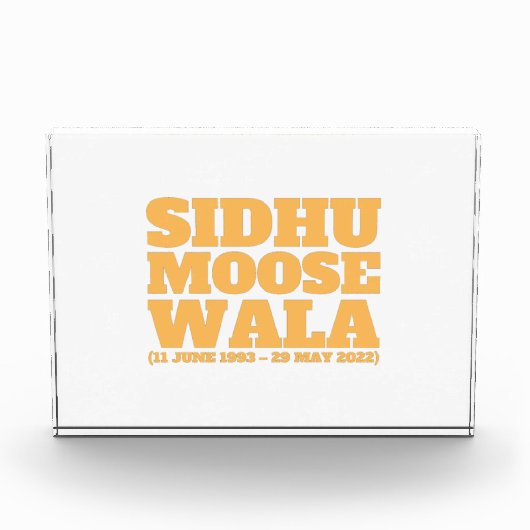 Sidhu Moose Wala 1993-2022  フォトブロック (正面)