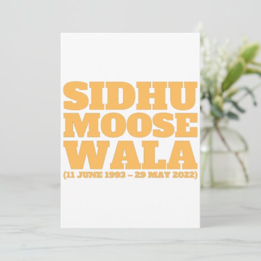 Sidhu Moose Wala 1993-2022 招待状 (スタンド正面)