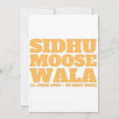 Sidhu Moose Wala 1993-2022  招待状 (裏面)