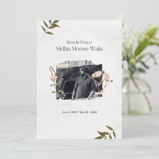 Sidhu moose wala rip  招待状 (スタンド正面)