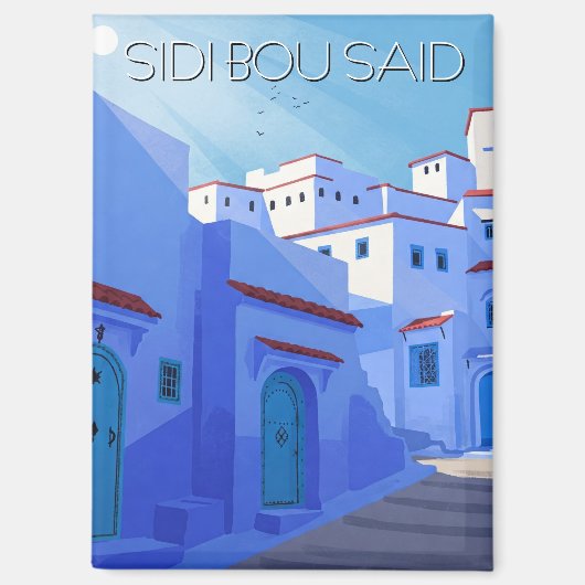 Sidi Bouはチュニジアの旅行抽象芸術を語った マグネット (正面)
