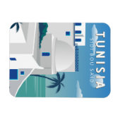 Sidi Bouはチュニジアレトロ旅行芸術ヴィンテージを語った マグネット (横)