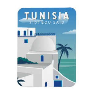Sidi Bouはチュニジアレトロ旅行芸術ヴィンテージを語った マグネット