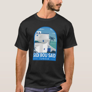 Sidi Bouはチュニジアレトロ旅行芸術ヴィンテージを語った Tシャツ