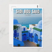 Sidi Bouはチュニジア旅行を語った ポストカード (正面/裏面)