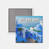 Sidi Bouはチュニジア旅行を語った マグネット (正面/裏面)