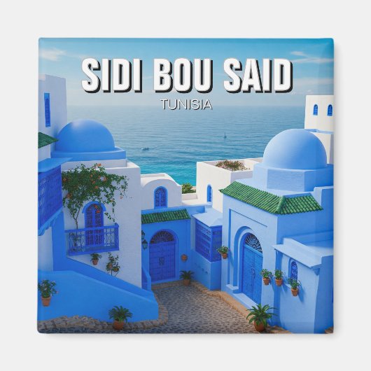 Sidi Bouはチュニジア旅行を語った マグネット (正面)