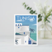 Sidi Bouはチュニジア旅行プレイスイラストレーションを語った ポストカード (スタンド正面)