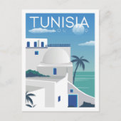Sidi Bouはチュニジア旅行プレイスイラストレーションを語った ポストカード (正面)