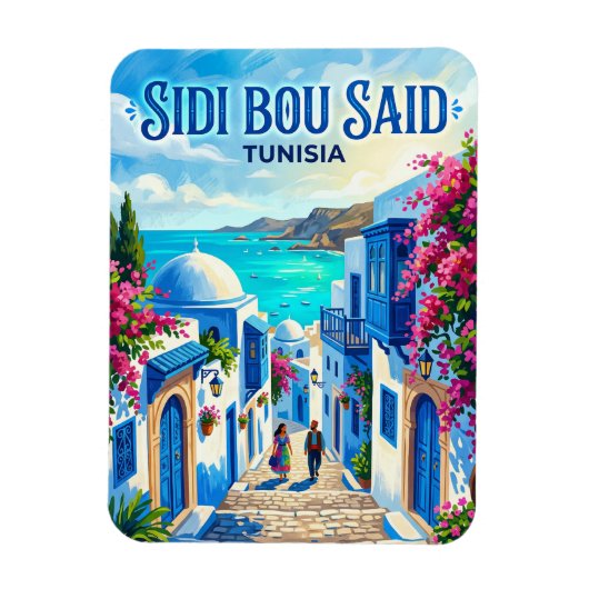 Sidi Bou Said Tunisia マグネット (縦)