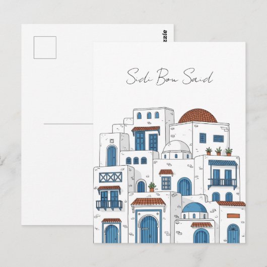 Sidi Bou Said Tunisia Travel ポストカード (正面/裏面)