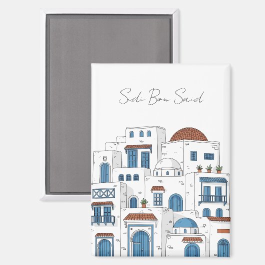 Sidi Bou Said Tunisia Travel マグネット (正面/裏面)