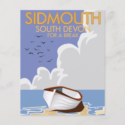 Sidmouth South Devonヴィンテージ旅行ポスター。 (裏面)