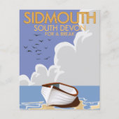 Sidmouth South Devonヴィンテージ旅行ポスター。 (正面)