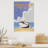 Sidmouth South Devonヴィンテージ旅行ポスター。 ポスター (キッチン)