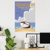 Sidmouth South Devonヴィンテージ旅行ポスター。 ポスター (ホームオフィス)