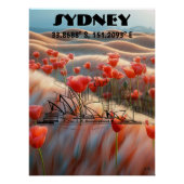 Sídney: Arte de Línea contemporáneo, coordenadas. ポスター (正面)