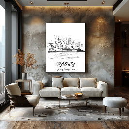 Sídney: Ciudad de Celebraciones - Arte Lineal ポスター