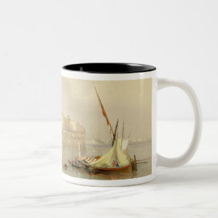 Sidon、1839年4月28日の砦は、Vからの76をめっきします ツートーンマグカップ