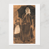 Sien under Unclamplar with Girl, Vanゴッホファインアート ポストカード (正面)