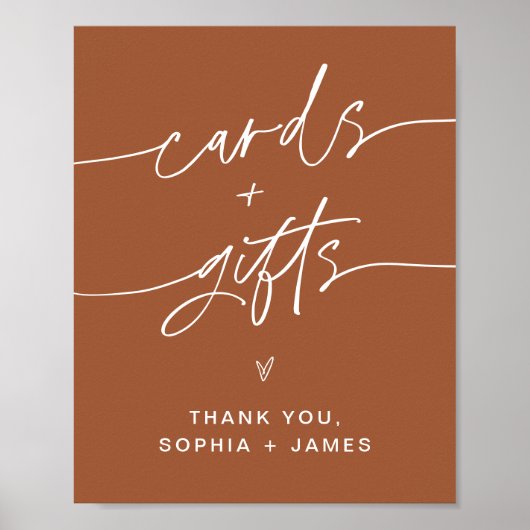 SIENNAカードとギフトのサイン – Terracotta 結婚's ポスター (正面)