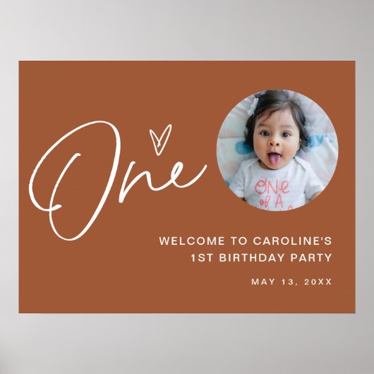 SIENNAベビー1st誕生日パーティーへようこそ ポスター (正面)