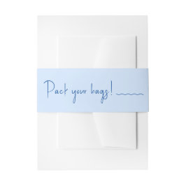 SIENNAライトブルーモダンデスティネーションへそバンド 招待状ベリーバンド