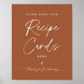 SIENNAレシピカードのサイン離れ – お使いのレシピ ポスター (正面)