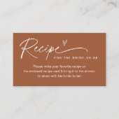 SIENNAレシピ挿入カード 名刺 (正面)