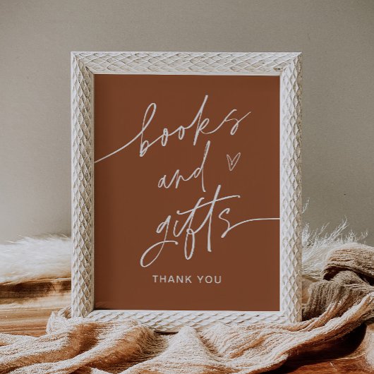 SIENNA本とギフト赤ちゃんシャワーのサイン ポスター