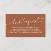 SIENNA赤ちゃんシャワーブックリクエスト挿入テラコッタ エンクロージャーカード (正面)