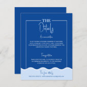 SIENNA青モダンい宛先詳細カード エンクロージャーカード (正面/裏面)