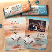 Sienna Beige Asian Crane結婚's Candyバーラッパー チラシ