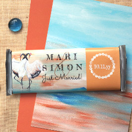 Sienna Beige Asian Crane結婚's Candyバーラッパー チラシ