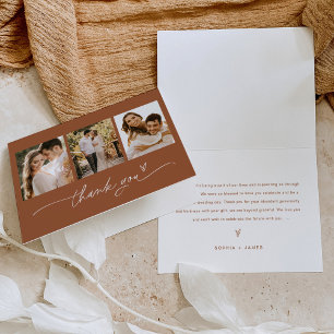 SIENNA Bohemian写真結婚のサンキューカード サンキューカード