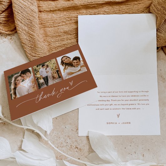 SIENNA Bohemian写真結婚のサンキューカード サンキューカード