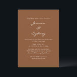 Sienna Brown Scriptモダンの全結婚部を1つのRSVPに収める 招待状<br><div class="desc">ミニマルモダンリストSienna Brownスクリプト結婚式招待状とRSVPオンラインサイト</div>