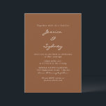 Sienna Brown Scriptモダンの全結婚部を1つのRSVPに収める 招待状<br><div class="desc">ミニマルモダンリストSienna Brownスクリプト結婚式招待状とRSVPオンラインサイト</div>