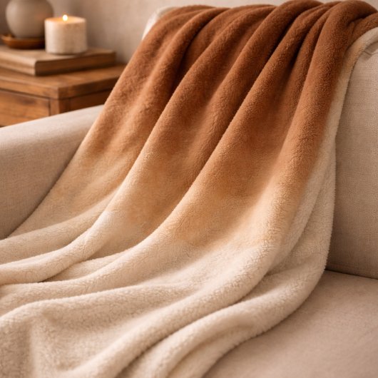 Sienna Cocoa Fade Fleece Blanket フリースブランケット