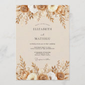 Sienna Earthy Botanical Wedding 招待状 (正面)