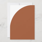 Sienna Fall Modern Wedding. Warm Terracotta Desert 招待状 (裏面)