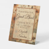 Sienna Floral Please Sign Our Guestbook Sign 台座サイン (正面)