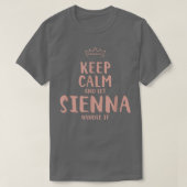 Sienna Keep Calm Personalized Name Friends Funny B Tシャツ (デザイン正面)